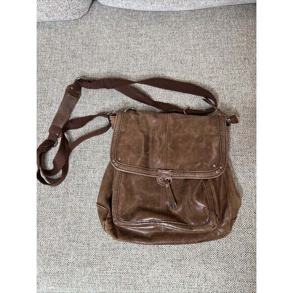 The Sak Leather Backpack Ventura Convertible Crossbody Bag Brown Color Medium - Picture 1 of 11